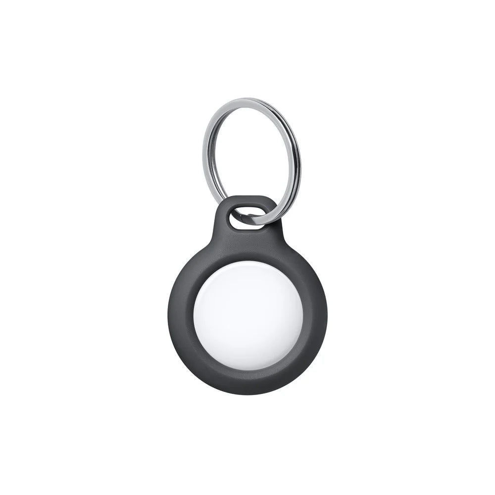 For Apple AirTag PC Protective Cover Bluetooth-compatible Tracker Anti-drop Case with Keyring - Black - 2