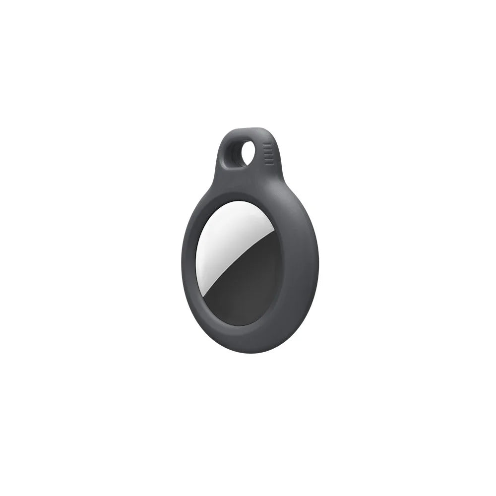 For Apple AirTag PC Protective Cover Bluetooth-compatible Tracker Anti-drop Case with Keyring - Black - 4