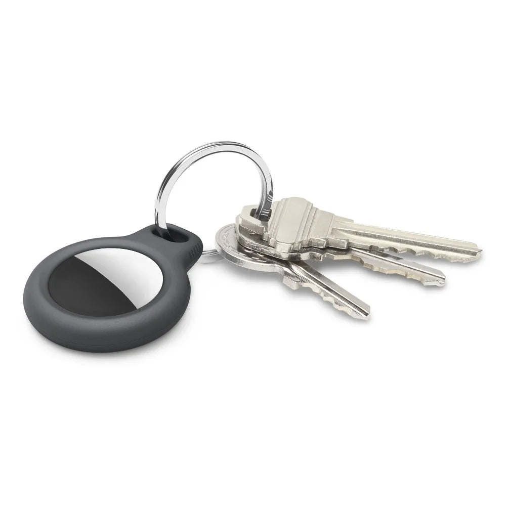 For Apple AirTag PC Protective Cover Bluetooth-compatible Tracker Anti-drop Case with Keyring - Black - 6