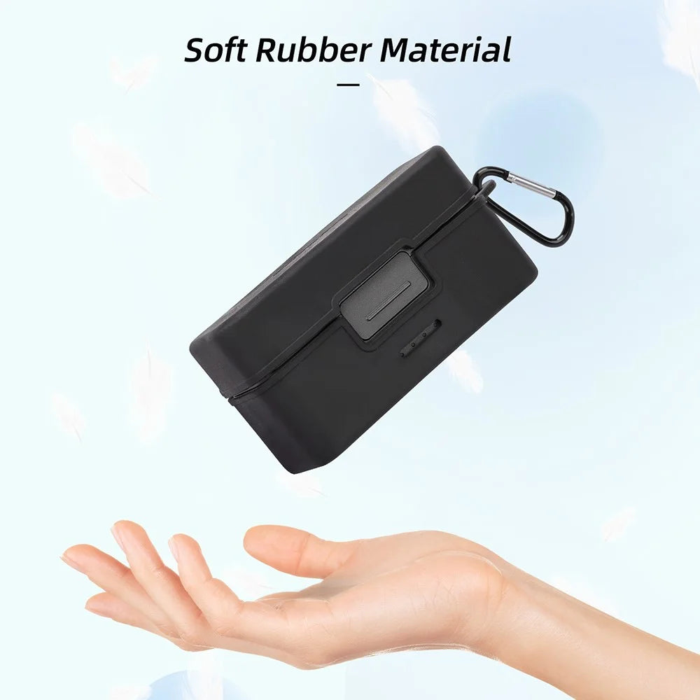 SUNNYLIFE Protective Cover for DJI Mic 2 Wireless Microphone Charging Case Soft Rubber Shell - 4
