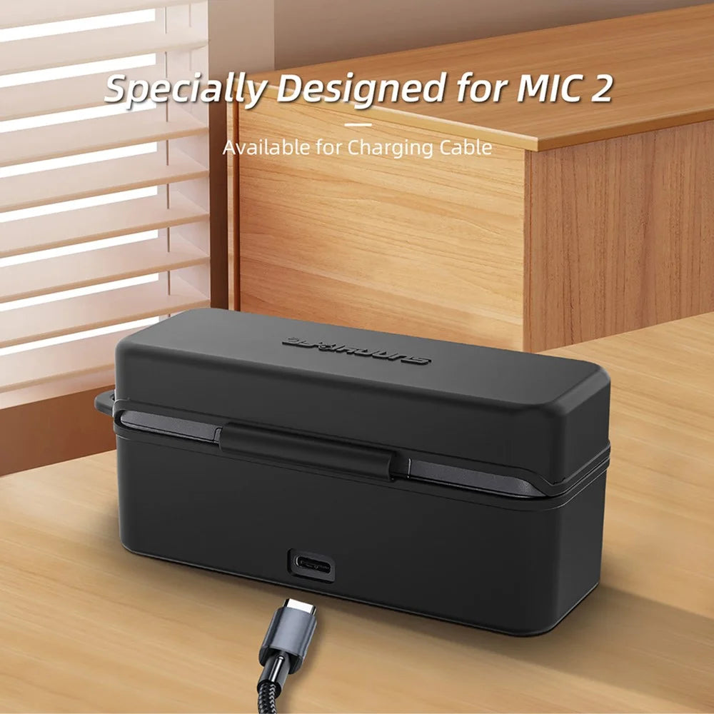 SUNNYLIFE Protective Cover for DJI Mic 2 Wireless Microphone Charging Case Soft Rubber Shell - 7