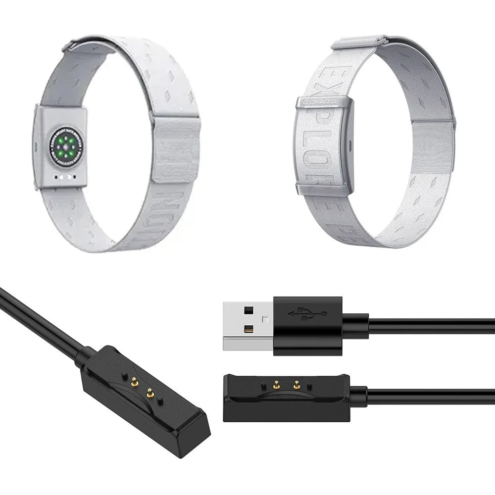 For Coros Heart Rate Monitor Armband Charger 100cm Replacement Magnetic Charger Cable Cord - 3