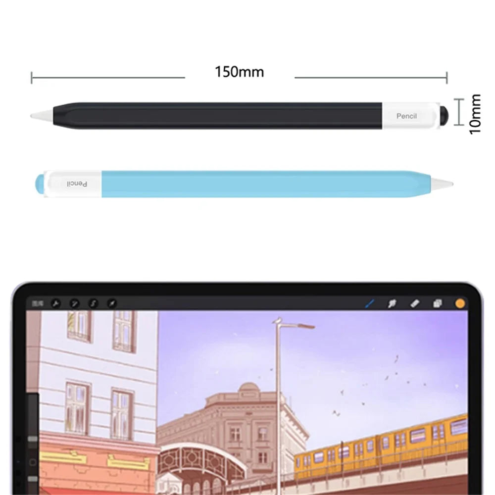 For Apple Pencil 3 (USB-C) Silicone Sleeve Stylus Pen Flexible Case Protective Cover - White - 3