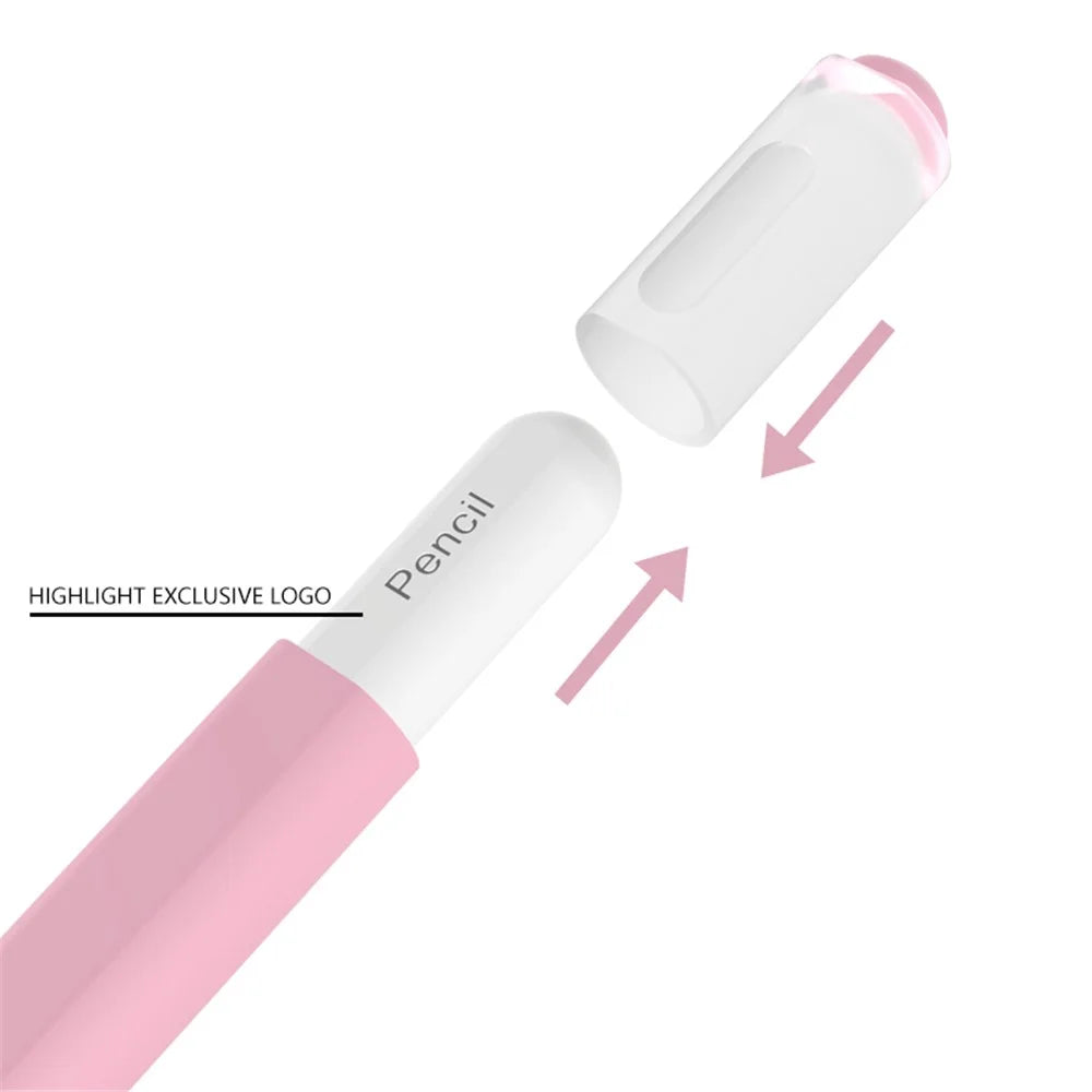 For Apple Pencil 3 (USB-C) Silicone Sleeve Stylus Pen Flexible Case Protective Cover - White - 4