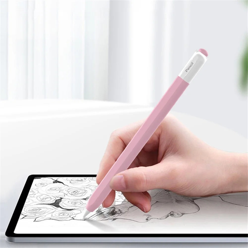 For Apple Pencil 3 (USB-C) Silicone Sleeve Stylus Pen Flexible Case Protective Cover - White - 5
