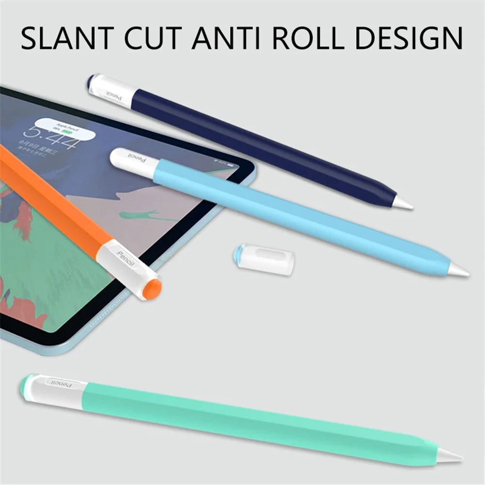 For Apple Pencil 3 (USB-C) Silicone Sleeve Stylus Pen Flexible Case Protective Cover - White - 6