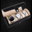 3-Grid Cylindrical Watch Storage Box Leather Watch Storage Case - Black - 5