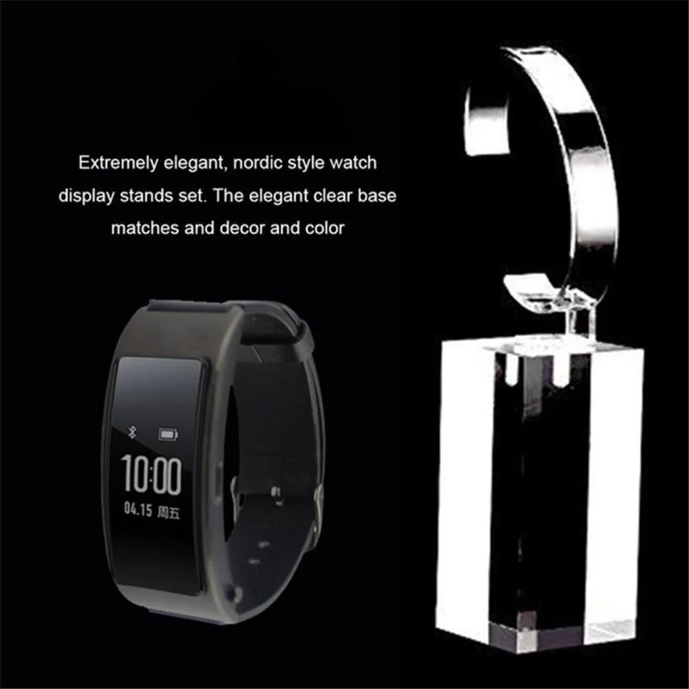 Clear Acrylic Watch Display Holder Stand Rack Showcase Tool Transparent Wristwatch Bracket 6*4*4cm - 2