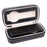 2 Grids Watch Storage Box Leather Zipper Portable Watch Case - Black - 1