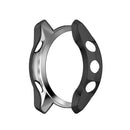 Electroplating Case for Garmin Forerunner 745 TPU Smart Watch Protective Frame - Black - 3