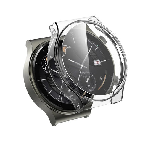 Electroplated TPU Frame with Tempered Glass Screen Protector Case for Huawei Watch GT 2 Pro/Classic/Sport - 1