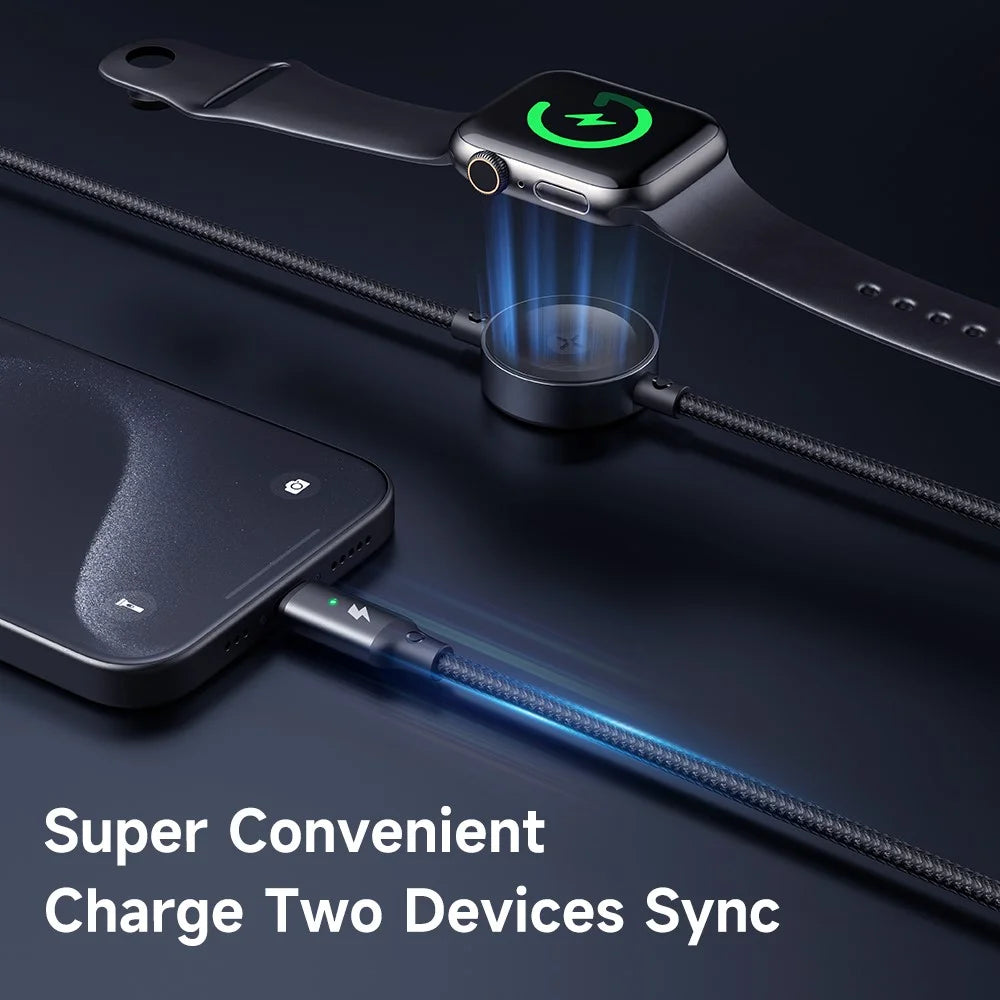MCDODO CA-258 1.5m Type-C to Type-C + Watch Wireless Charger 2-in-1 Phone Data Cable - 4