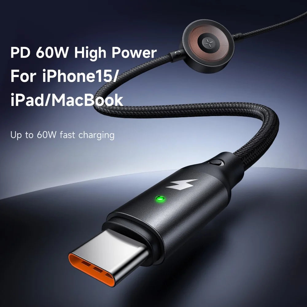 MCDODO CA-258 1.5m Type-C to Type-C + Watch Wireless Charger 2-in-1 Phone Data Cable - 6