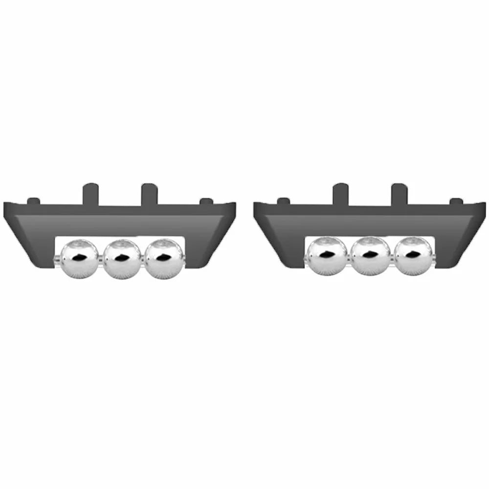 1 Pair for Samsung Galaxy Fit3 Strap Connector Beads Design Watch Band Metal Connection Adapter - Black - 1