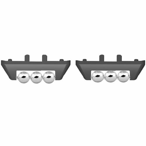 1 Pair for Samsung Galaxy Fit3 Strap Connector Beads Design Watch Band Metal Connection Adapter - Black - 1