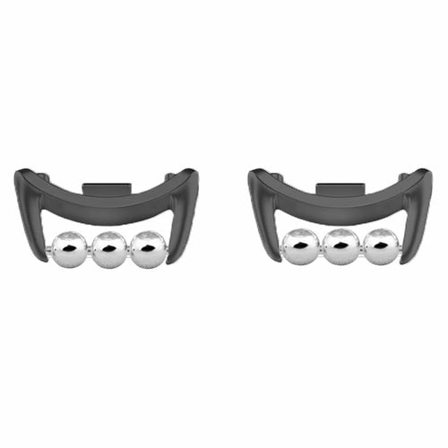 1 Pair for Xiaomi Smart Band 8 DIY Watch Strap Connector Beads Design Wristband Metal Connector - Black - 1