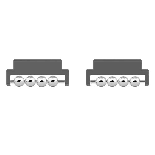 1 Pair for Huawei Watch GT 4 41mm Smartwatch Strap Connector Beads Design 18mm Band Metal Adapter - Black - 1