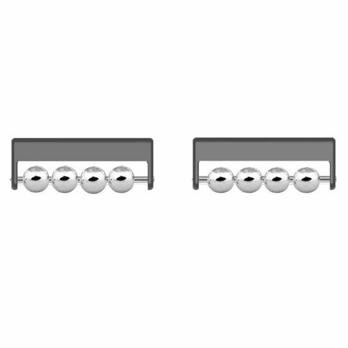 1 Pair for Huawei / Samsung Smart Watch 20mm DIY Strap Connector Beads Design Metal Adapter - Black - 1