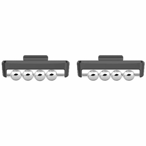 1 Pair for Huawei Watch Fit 2 DIY Strap Connector Beads Design Bracelet Metal Connect Adapter - Black - 1