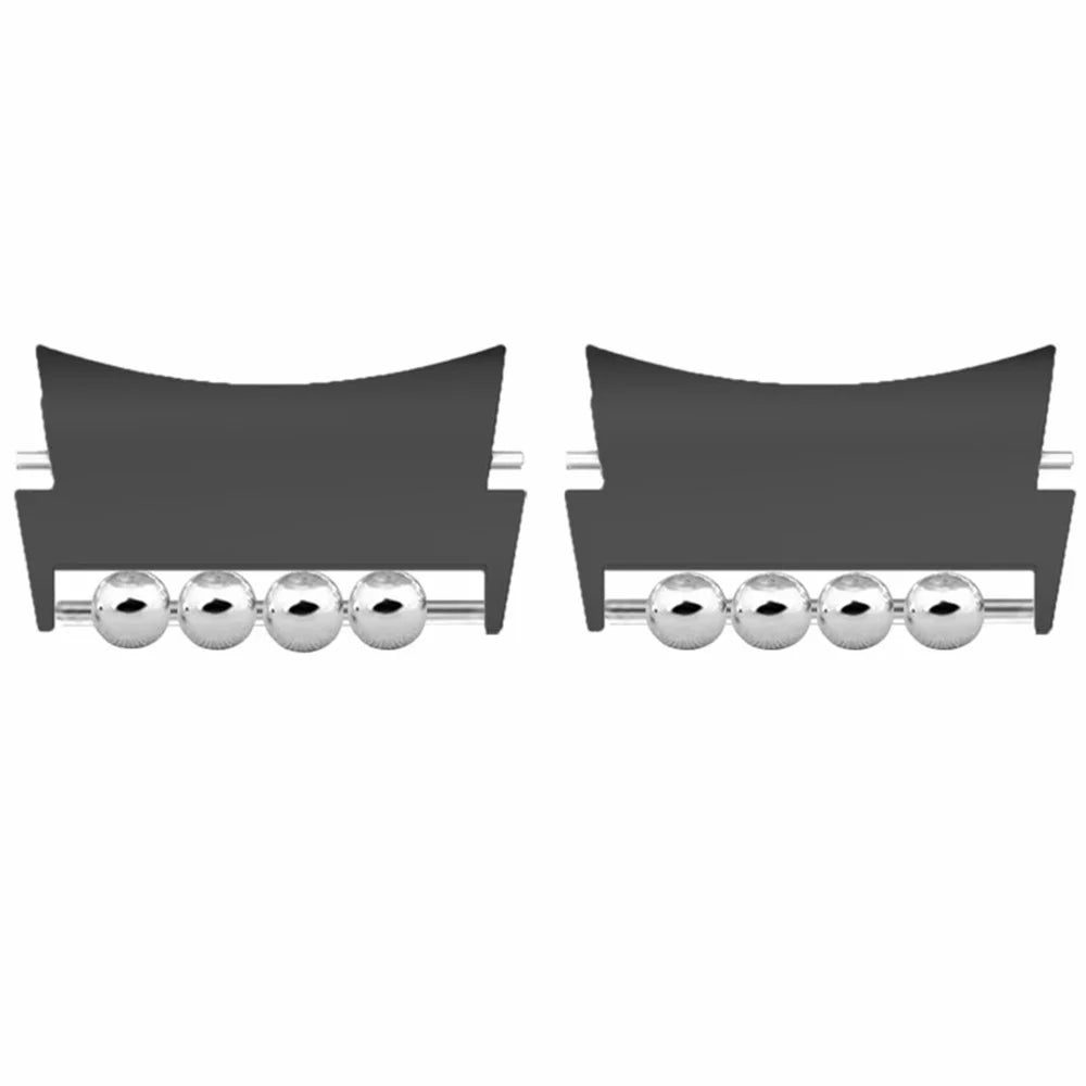 1 Pair for Samsung Galaxy Watch4 / 5 / 6 / 7 Strap Metal Connector Beads Design Watch Band Connect Adapter - Black - 1
