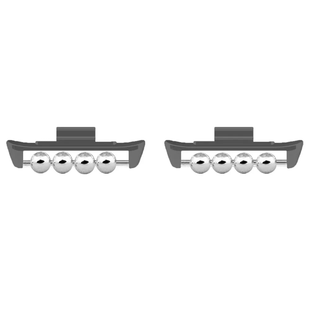 1 Pair for Xiaomi Smart Band 8 Pro / Redmi Watch 4 DIY Watch Strap Adapter Beads Design Metal Connector - Black - 1