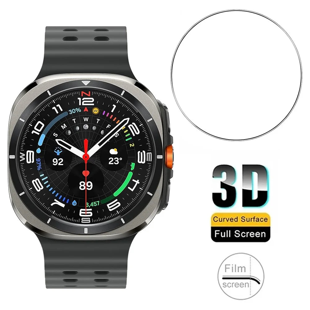 3Pcs For Samsung Galaxy Watch Ultra (2025) 47mm / Ultra 47mm Tempered Glass Screen Protector Anti-Scratch Watch Film - 2