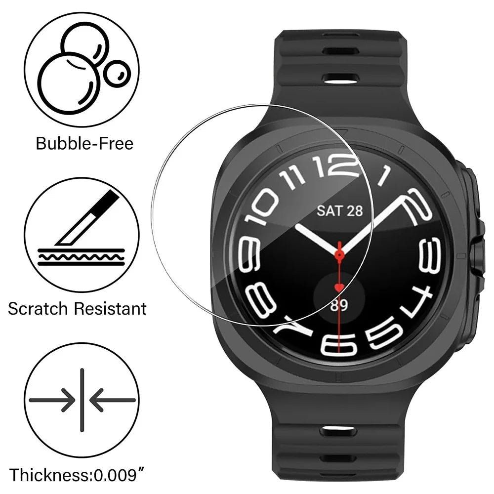 3Pcs For Samsung Galaxy Watch Ultra (2025) 47mm / Ultra 47mm Tempered Glass Screen Protector Anti-Scratch Watch Film - 3