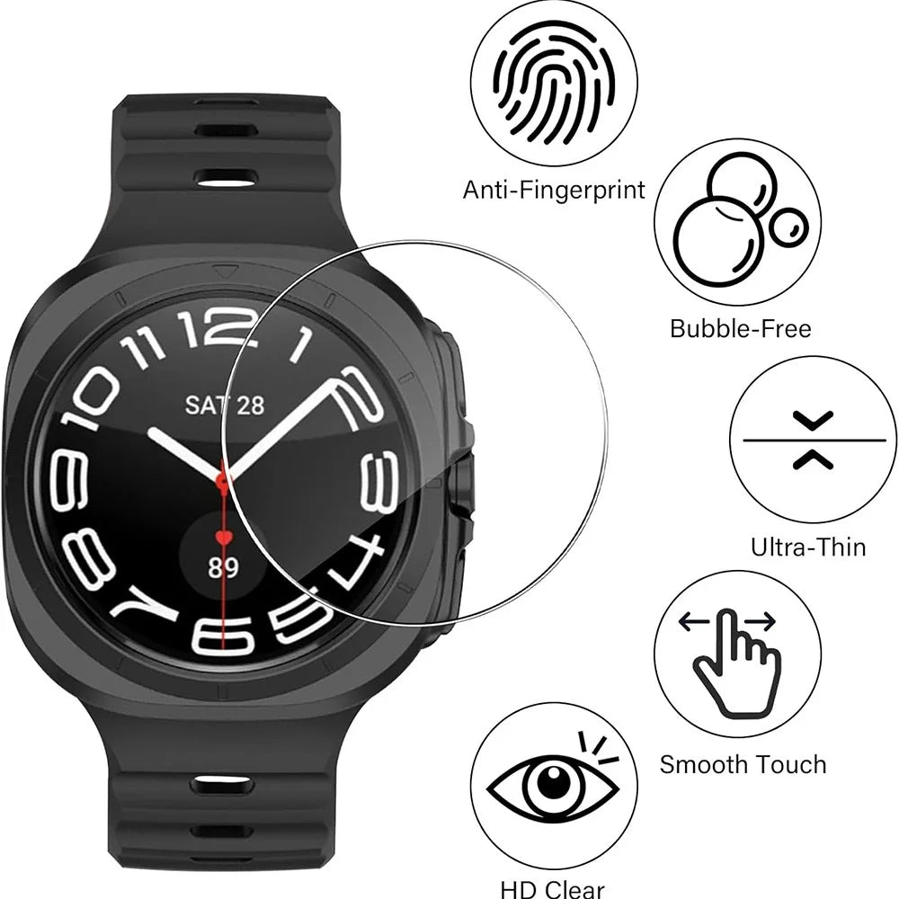 3Pcs For Samsung Galaxy Watch Ultra (2025) 47mm / Ultra 47mm Tempered Glass Screen Protector Anti-Scratch Watch Film - 4