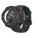 Anti-falling Scratch Proof Frame Protective Case Watch Shell for Huami Amazfit T-Rex A1918 - White Scale/Red Words - 1