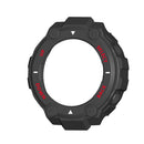 Anti-falling Scratch Proof Frame Protective Case Watch Shell for Huami Amazfit T-Rex A1918 - White Scale/Red Words - 3