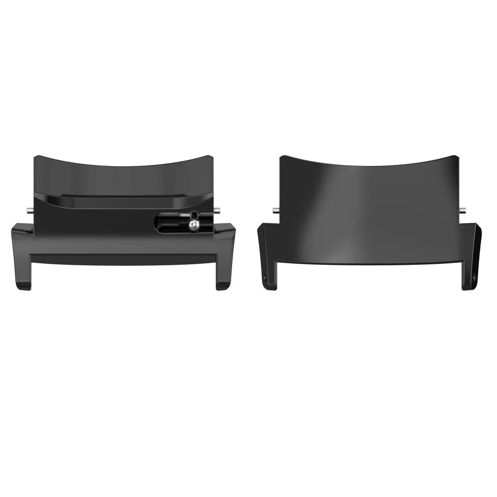 1 Pair Replacement Connectors for OnePlus Watch 2R / Watch 2 , Stainless Steel Watch Band Adapter (Inner Length: 22mm) - Black - 2