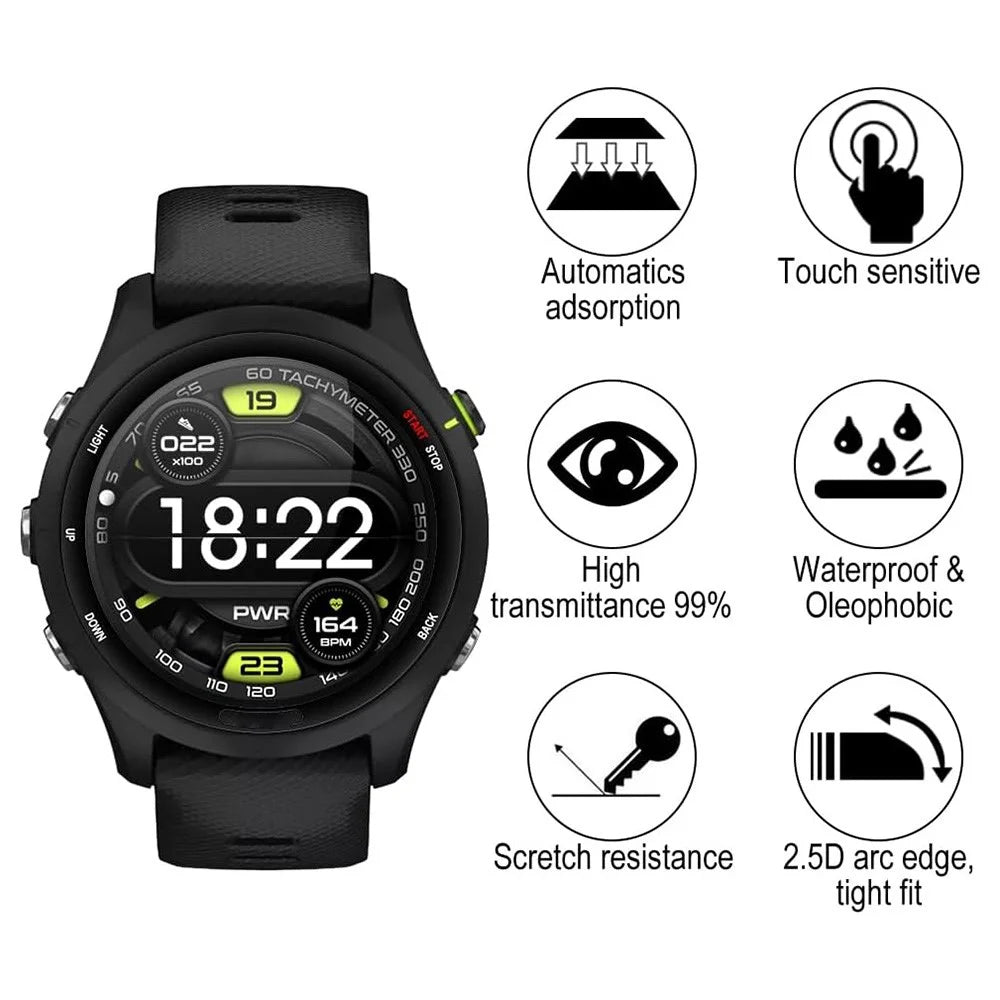 2Pcs For Garmin Forerunner 255 PET Wath Screen Protector 3D Hot Bending Screen Film - 2