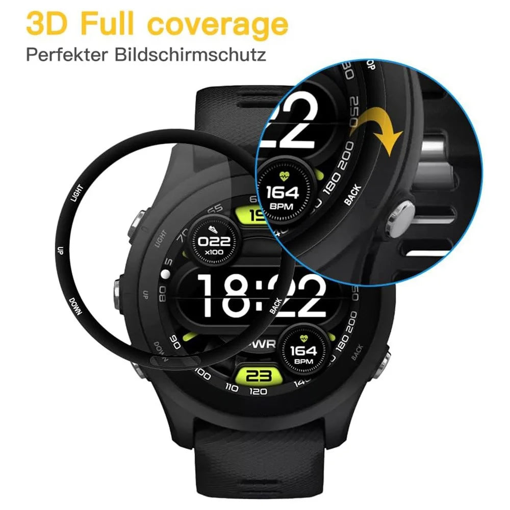2Pcs For Garmin Forerunner 255 PET Wath Screen Protector 3D Hot Bending Screen Film - 3