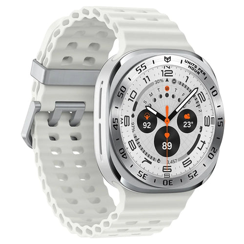 Type A for Samsung Galaxy Watch Ultra 47mm Bezel Styling Stainless Steel Bezel Ring Protector - Silver / Black Characters - 1