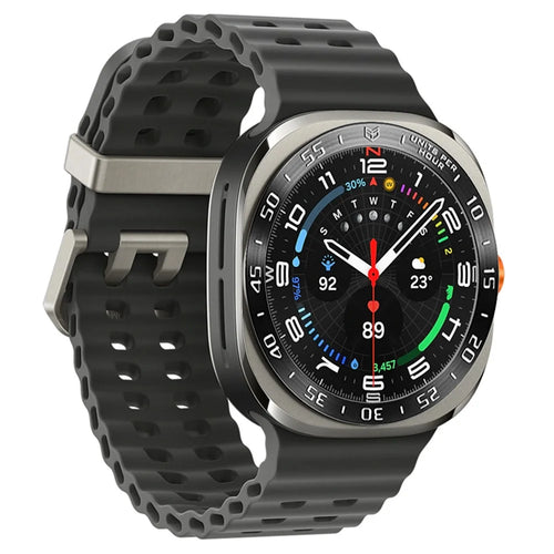 Type A for Samsung Galaxy Watch Ultra 47mm Bezel Ring Stainless Steel Metal Bezel Styling Dial Circle - Black / White Characters - 1