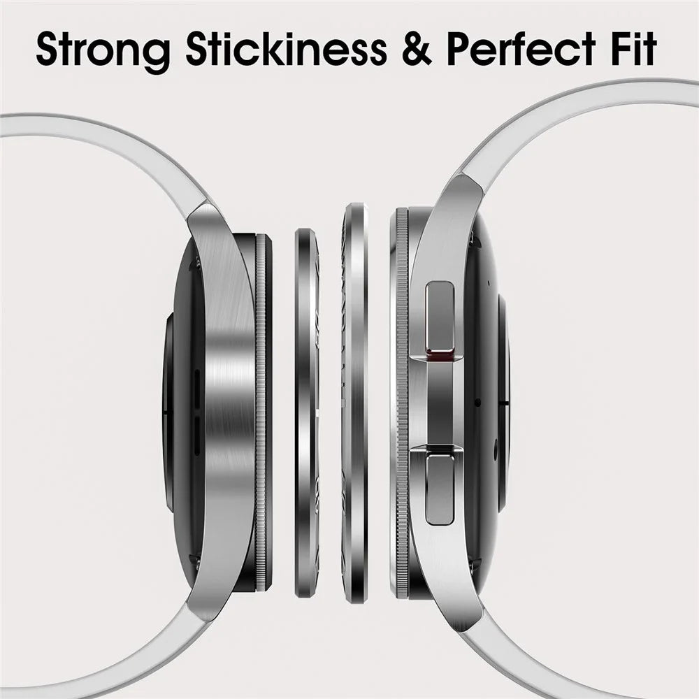 Type A for Samsung Galaxy Watch Ultra 47mm Bezel Ring Stainless Steel Metal Bezel Styling Dial Circle - Black / White Characters - 4