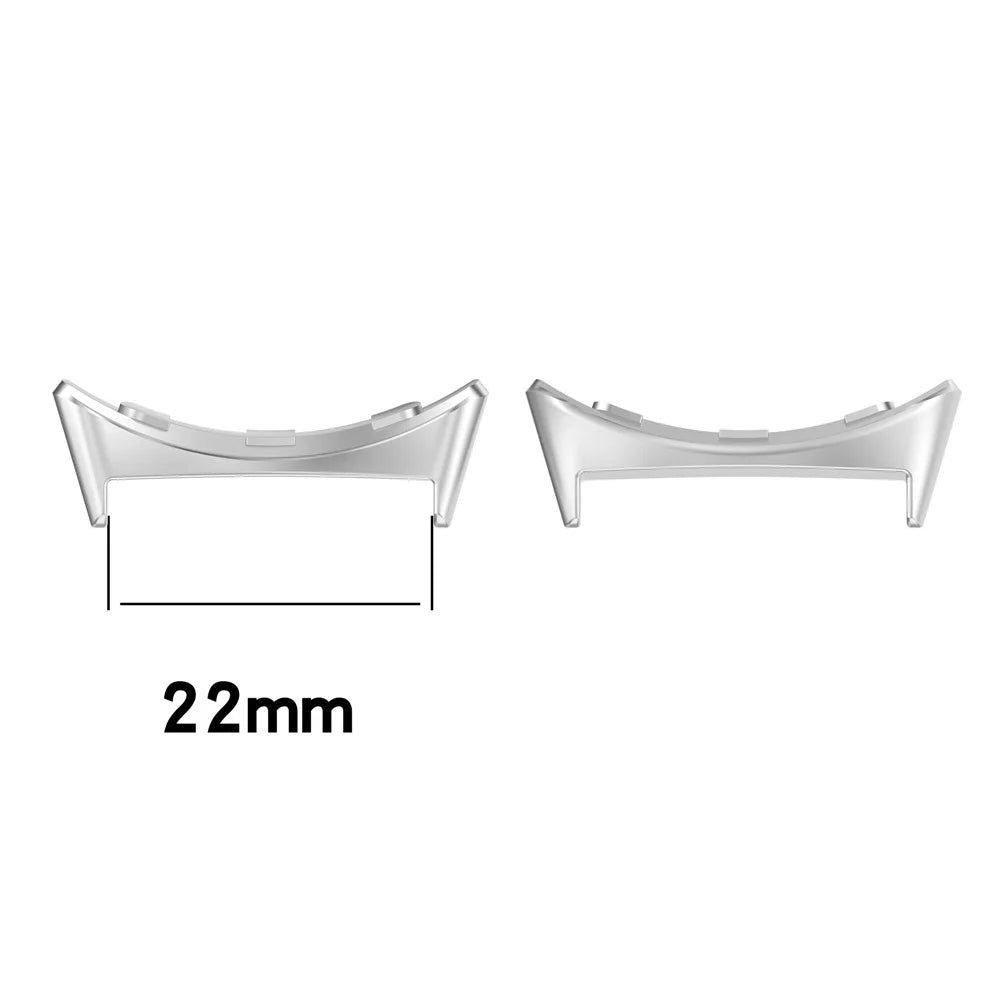1 Pair 22mm Watch Band Connector for Google Pixel Watch 3 45mm Stainless Steel Connection Adapter - Black - 3