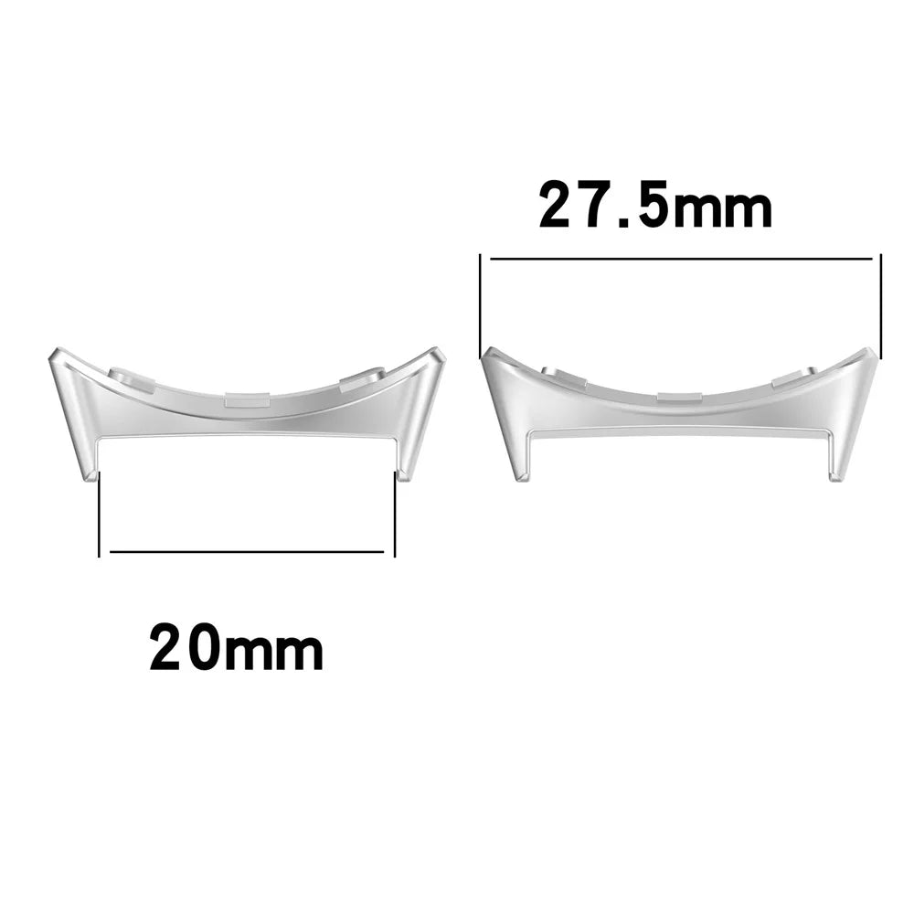 1 Pair 20mm Watch Band Connector for Google Pixel Watch 3 41mm Stainless Steel Connection Adapter - Black - 3