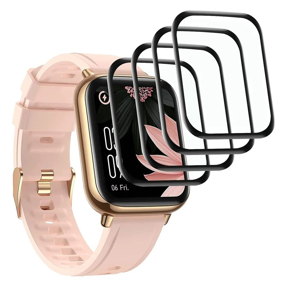 4PCS For AGPTEK LW31 Anti-Scratch Film PET 3D Smartwatch Screen Protector - 1