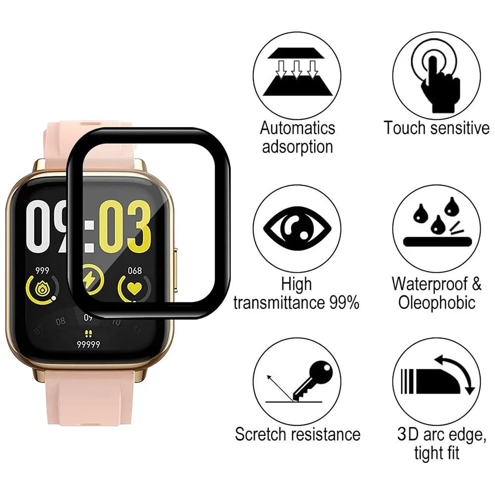 4PCS For AGPTEK LW31 Anti-Scratch Film PET 3D Smartwatch Screen Protector - 2