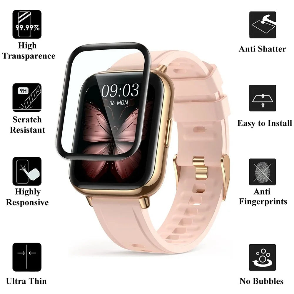 4PCS For AGPTEK LW31 Anti-Scratch Film PET 3D Smartwatch Screen Protector - 5