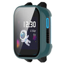 For Xplora XGO3 Hard PC Watch Case Overall Protective Cover with HD Tempered Glass Film - Green - 2