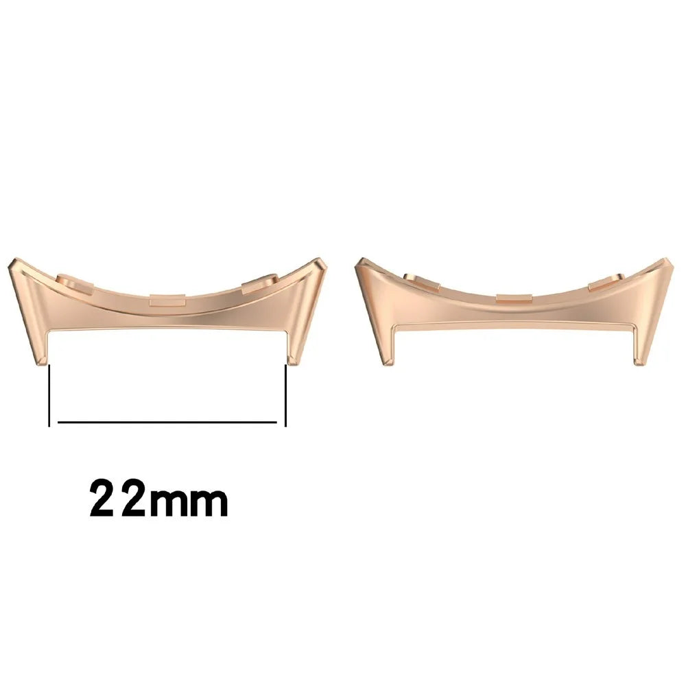 1 Pair Wristband Connector for Google Pixel Watch 4 45mm / Watch 3 45mm Metal Adapter (Inner Length: 22mm) - Rose Gold - 3