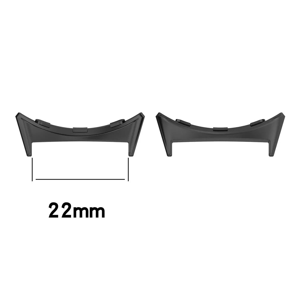 1 Pair Wristband Connector for Google Pixel Watch 4 45mm / Watch 3 45mm Metal Adapter (Inner Length: 22mm) - Black - 3
