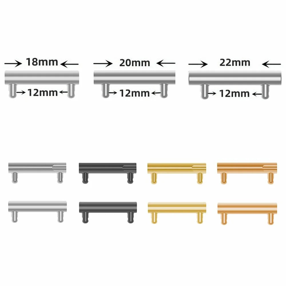 1 Pair Watch Strap Connector 22mm to 12mm Watch Band Metal Adapter - Black - 6