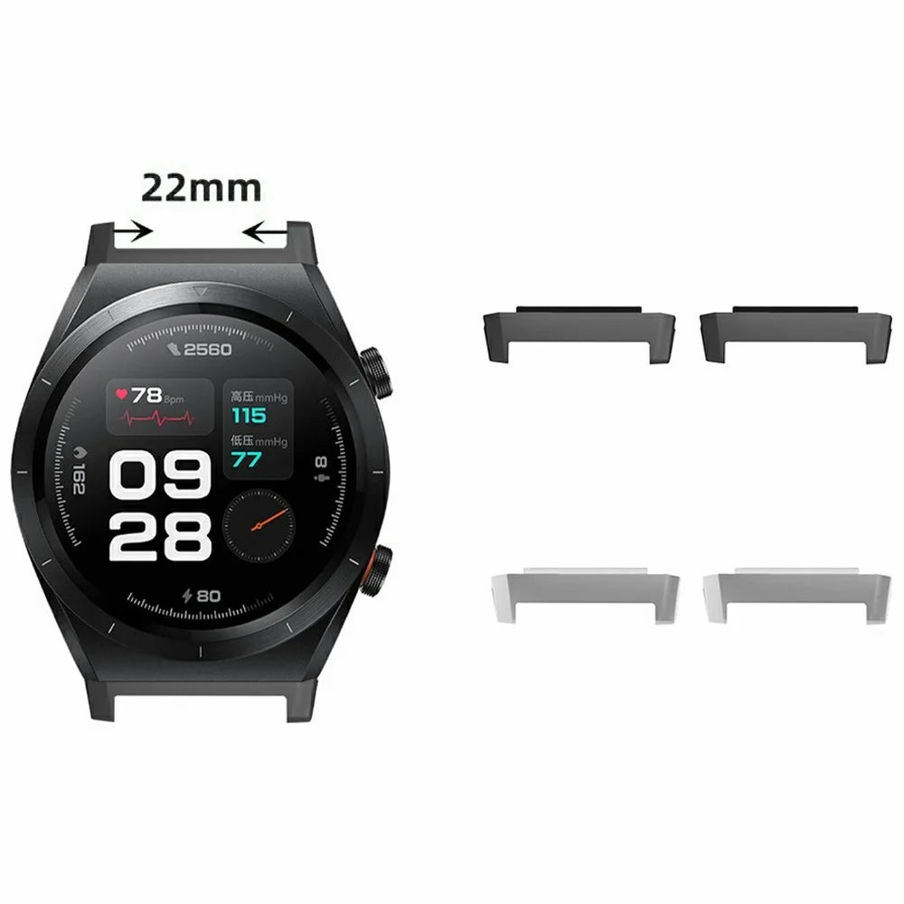 1 Pair For Xiaomi Watch H1 22mm Watch Strap Connector Metal Adapter - Black - 6