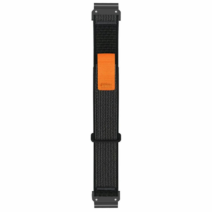 Watch Band for Garmin Fenix 7X / 6X / 5X Replacement Nylon Adjustable Loop Fastener Strap - Black+Black - 4
