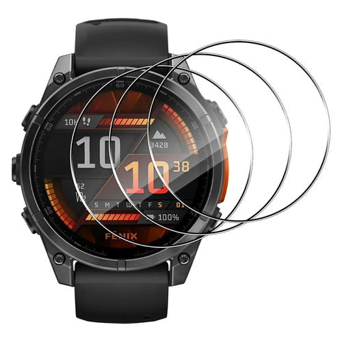 3Pcs For Garmin Fenix 8 47mm Screen Protector HD Clear Watch Screen Film - 1