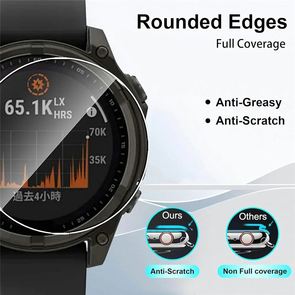 3Pcs For Garmin Fenix 8 47mm Screen Protector HD Clear Watch Screen Film - 4