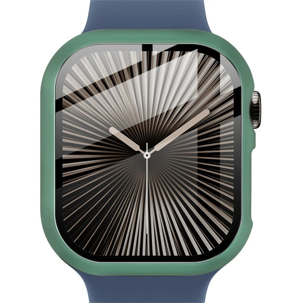 IMAK For Apple Watch Series 11 / 10 46mm Case Full Protection Integrate Watch PC Cover with Tempered Glass Film - Green - 6